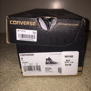Converse black high tops size 7
